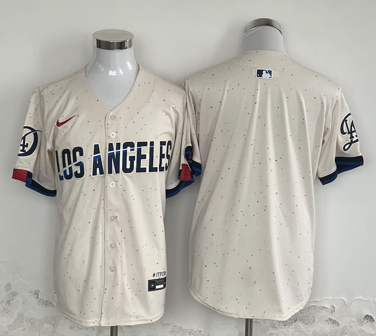 Los Angeles Dodgers Blank Cream Stitched Jersey - Click Image to Close